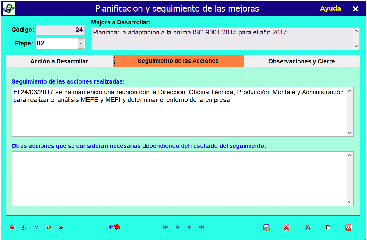Ciclo de Mejora Continua - Seguimiento